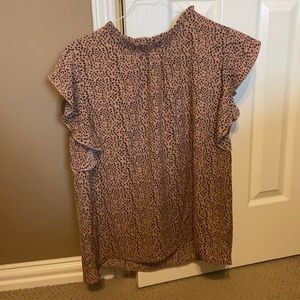 Ruffled printed blouse